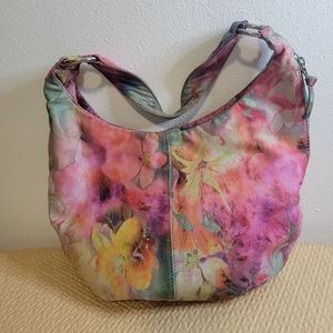 Hobo multicolored floral pig leather purse